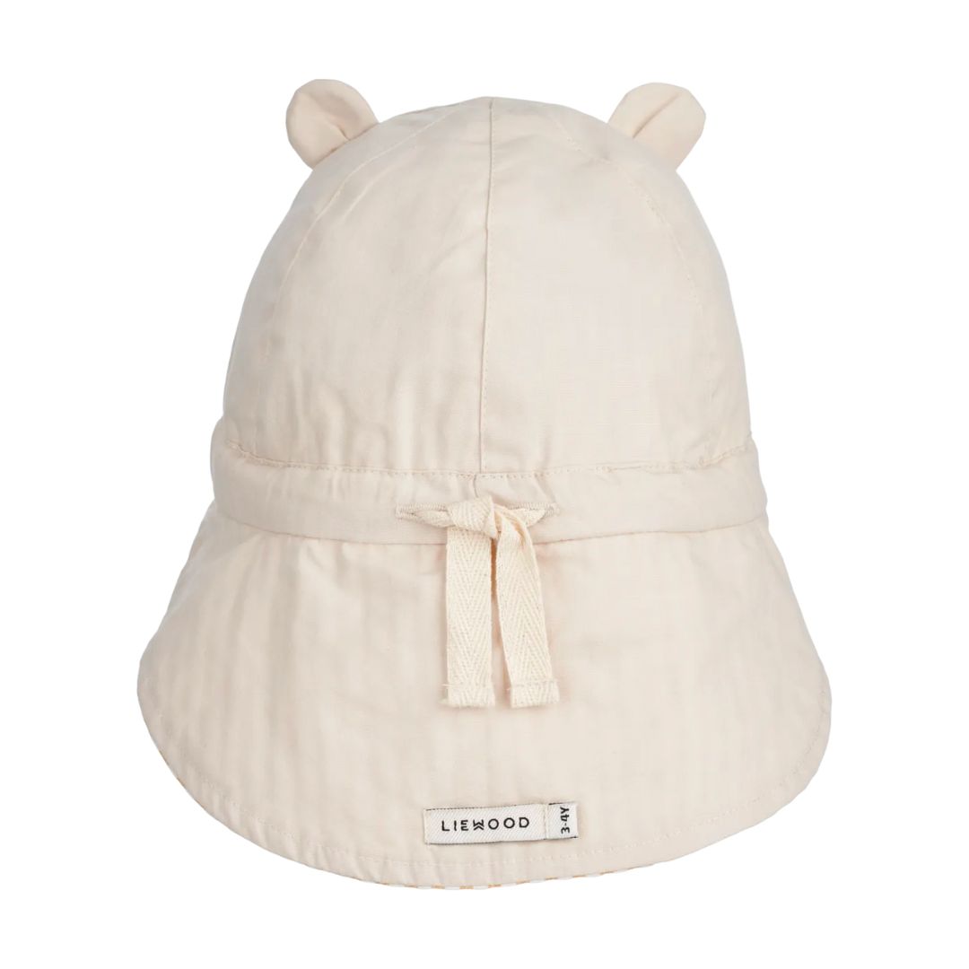Liewood Gorm vendbar solhat str.3-6mdr, stripe/yellow