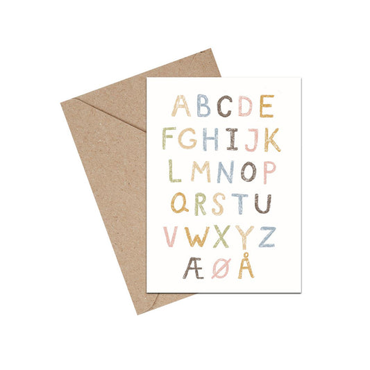 Mouse & Pen A6 Kort ABC alfabetet