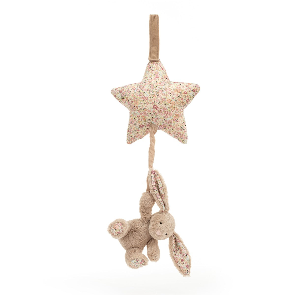 Jellycat Bashful Blossom kanin, Beige musikuro