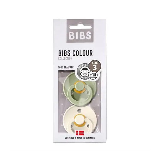 BIBS 2pk. sutter str. 3, Ivory/Sage