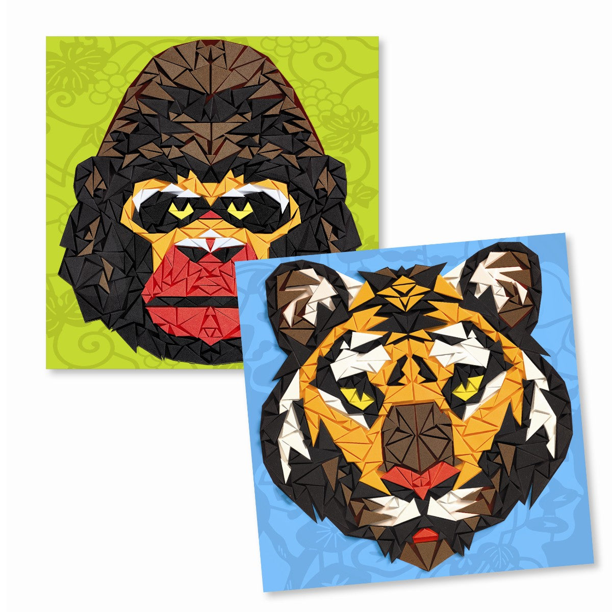 Djeco Kreativ mosaik, Tiger & Gorilla
