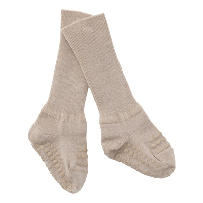 GoBabyGo Non-slip sokker i uld 6-12mdr. Sand